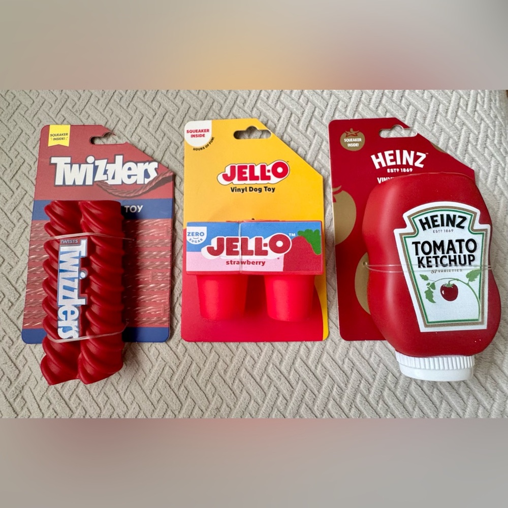 Bundle of 3 Squeaky Dog Toys